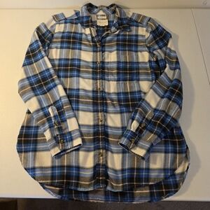 AE Boyfriend Fit Plaid Women's Shirt Size Medium